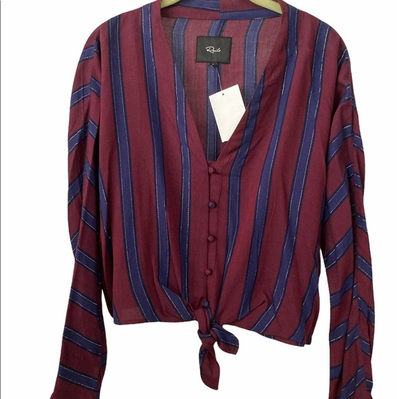 Rails Merlot Long Sleeves Button Down Top S/M BNWT - Picture 3 of 3